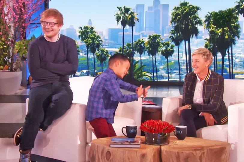 Ed Sheeran Surprises Ellen Show Guest Kai Langer During Sweet Performance Of Thinking Out Loud