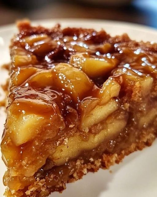 Swedish Apple Cake with Caramel