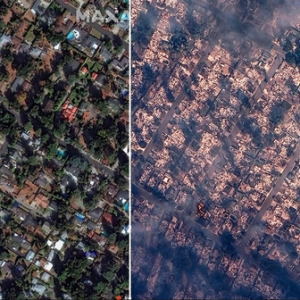 Pamjet dramatike nga ajri të zjarrit në Los Angeles/ Si ishte dhe si është kthyer në ferr qyteti i engjëjve